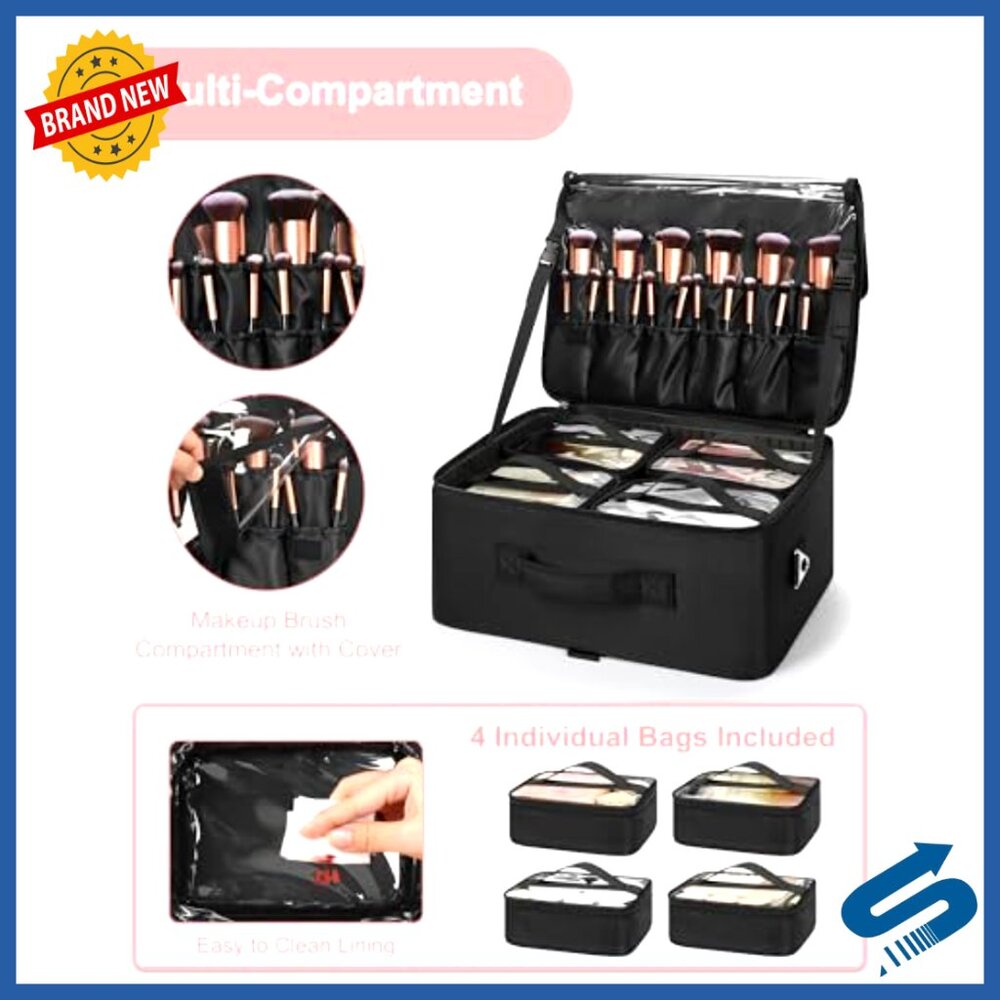 Professional Extra Large Makeup Case Organizer Bo… - image 4